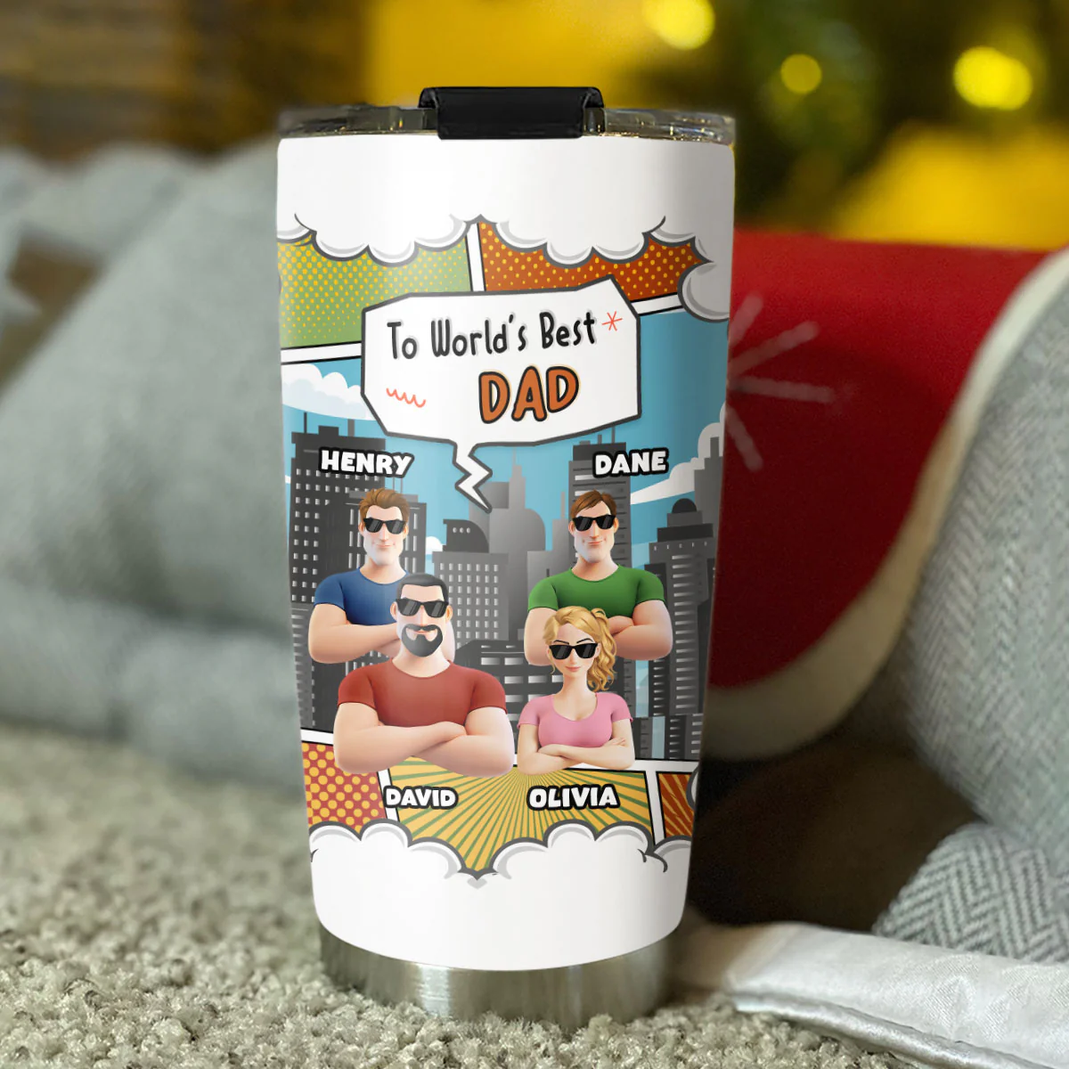 To Worlds Best Daddy - Personalized Custom Tumbler - Image 3