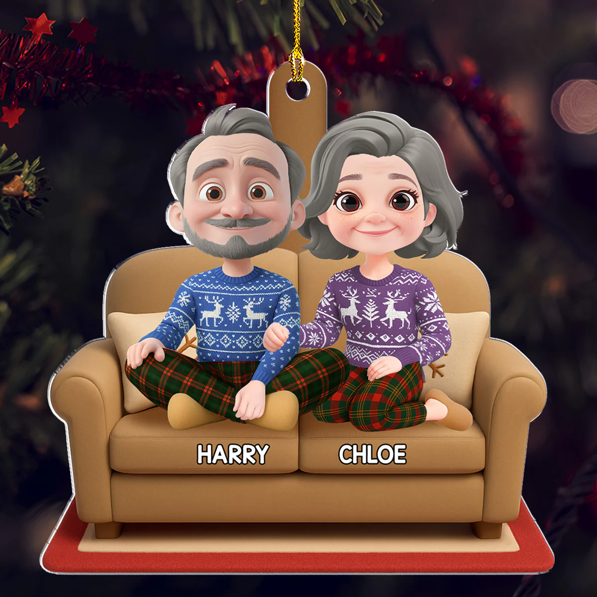 Together Forever - Personalized Custom 3D Effect Acrylic Ornament - Image 4