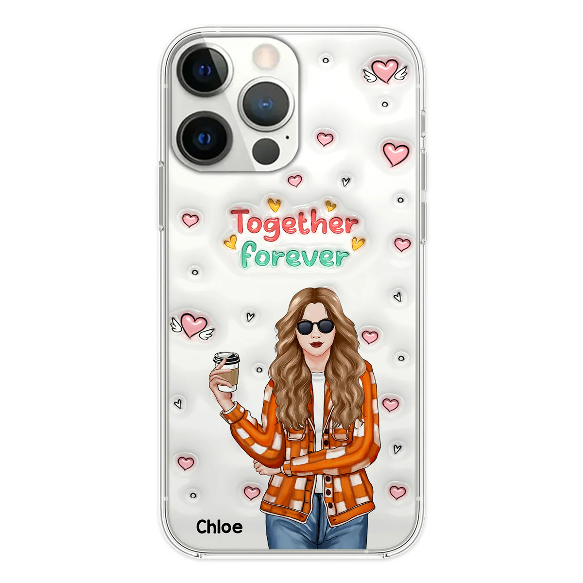 Together Forever - Personalized Custom 3D Inflated Effect Phone Case