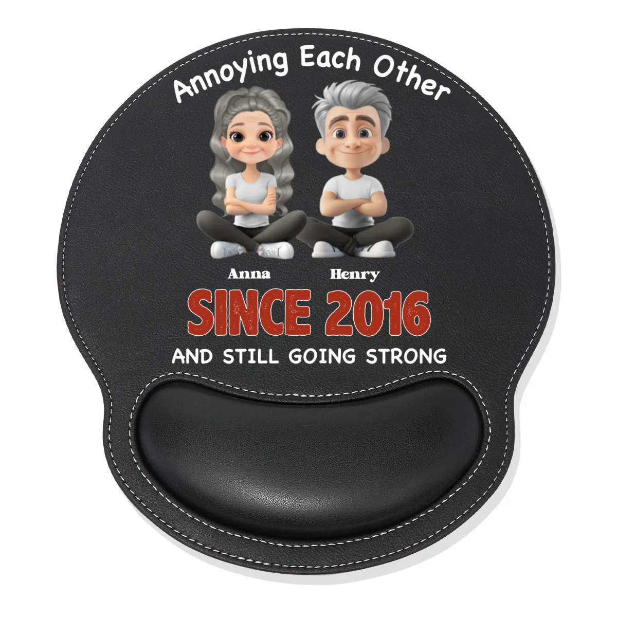 Together Forever - Personalized Custom Leather Mouse Pad - Image 8