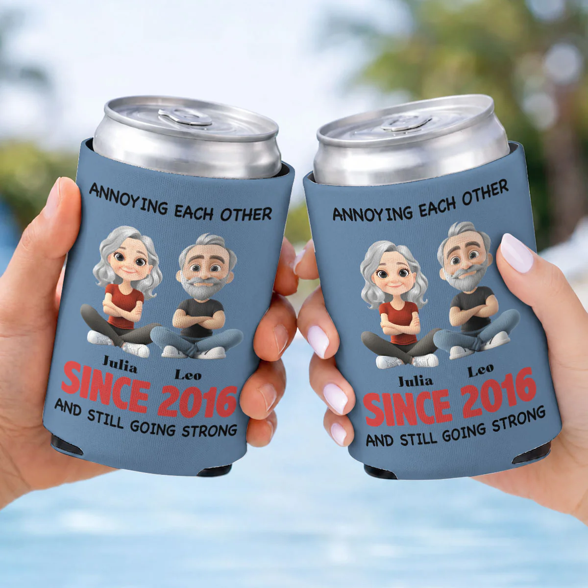 Together Forever - Personalized Custom Skinny Can Cooler - Image 4