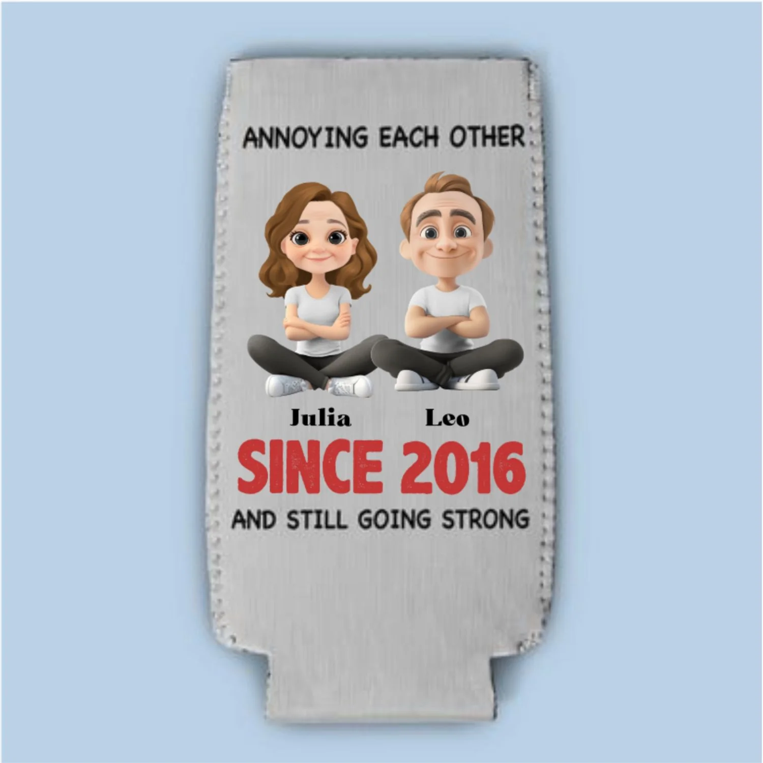 Together Forever - Personalized Custom Skinny Can Cooler - Image 8