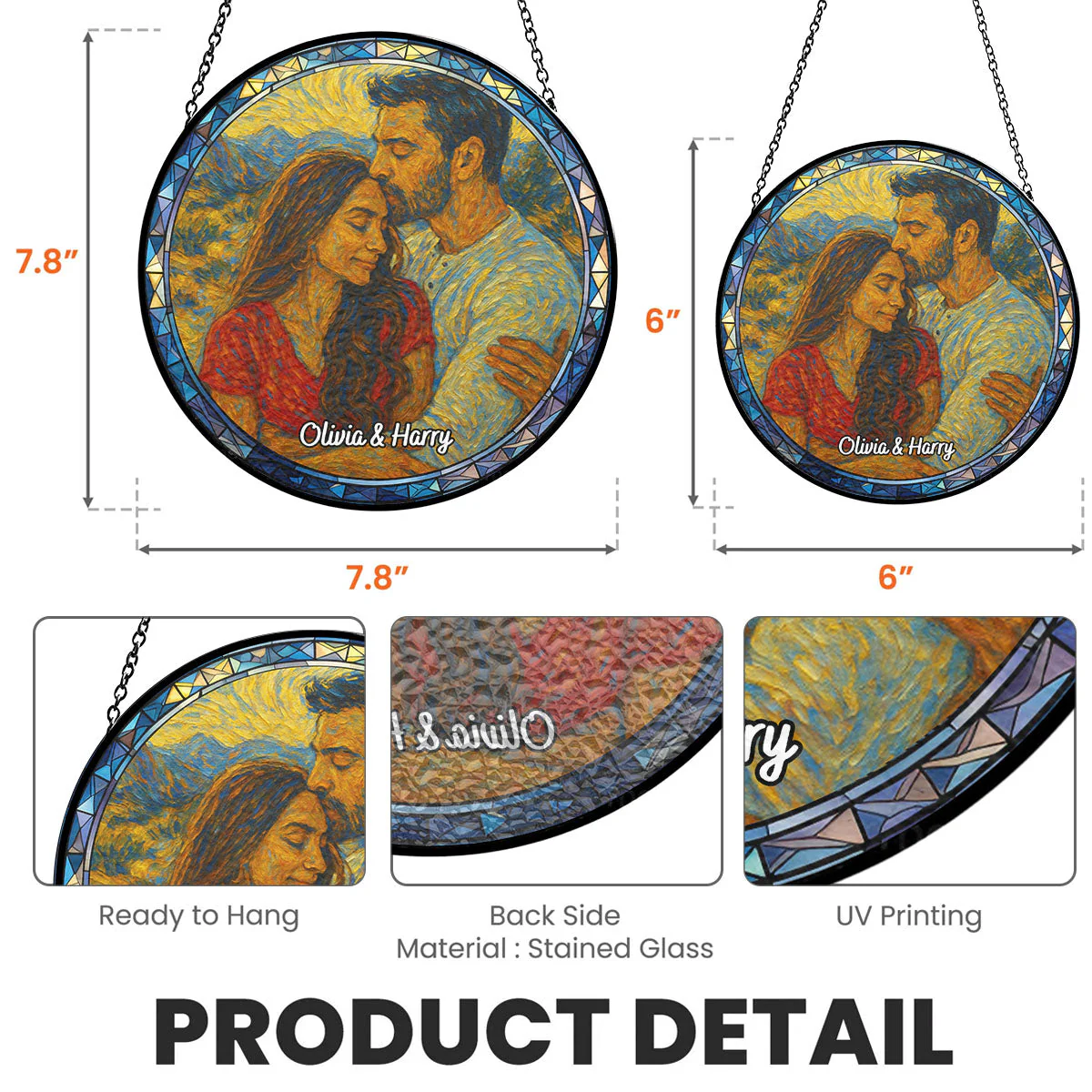 Together Forever - Personalized Custom Window Hanging Suncatcher - Image 6