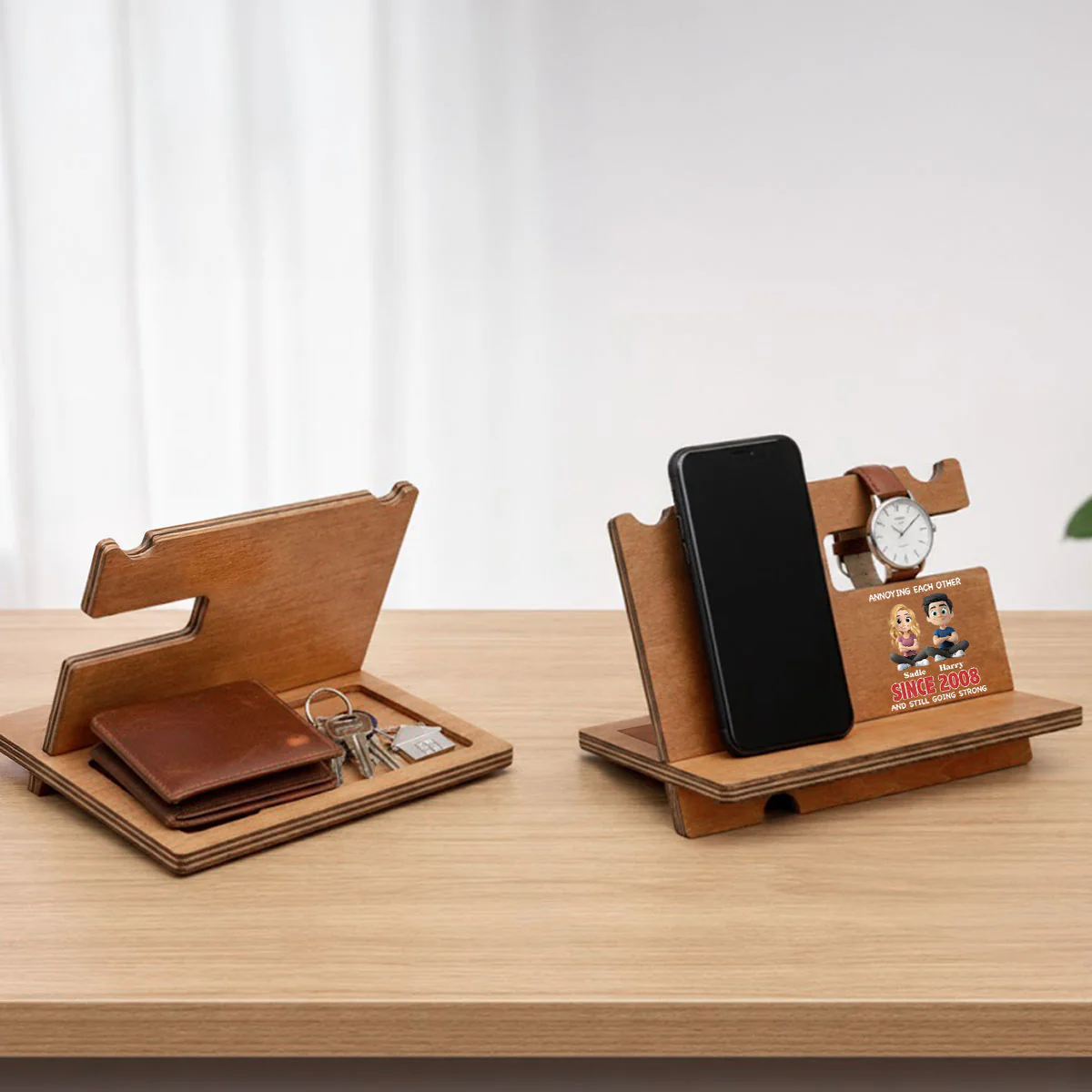 Together Forever - Personalized Custom Wood Phone Docking Station - Image 5