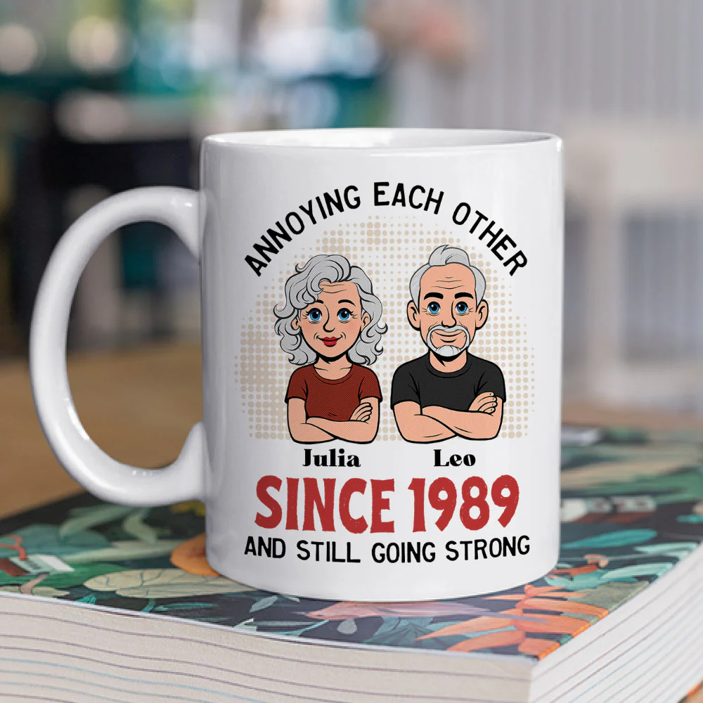 Together Forever Retro - Personalized Custom Coffee Mug - Image 2