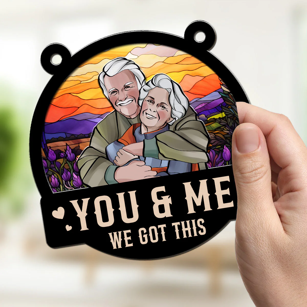 Together Is A Wonderful Place To Be - Personalized Custom Suncatcher - Image 2