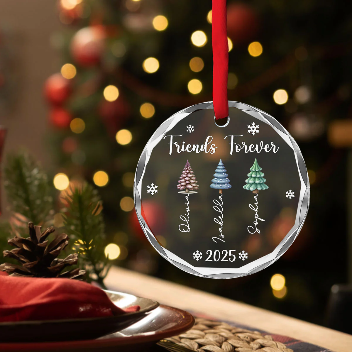 Together Is Always Better - Personalized Custom Glass Ornament - Image 4