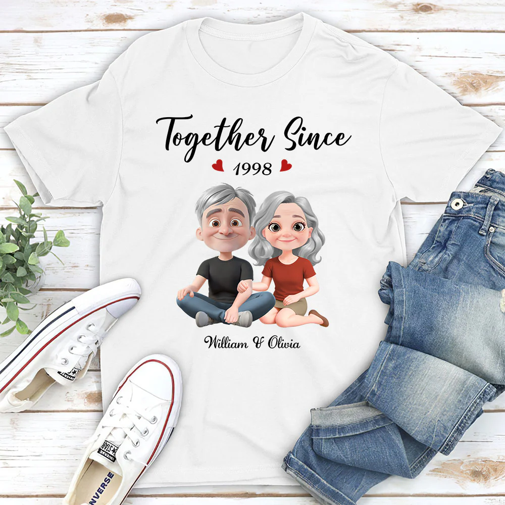 Together Since Husband Wife - Personalized Custom Shirt - Image 3