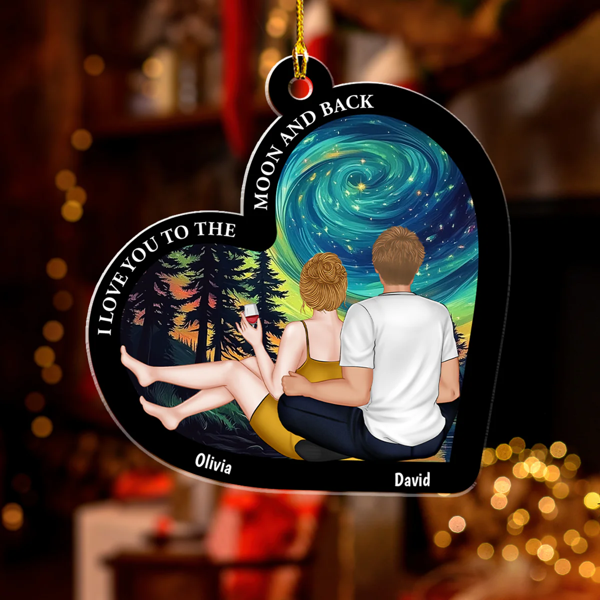 Together We Build A Life We Love - Personalized Custom Acrylic Ornament - Image 5