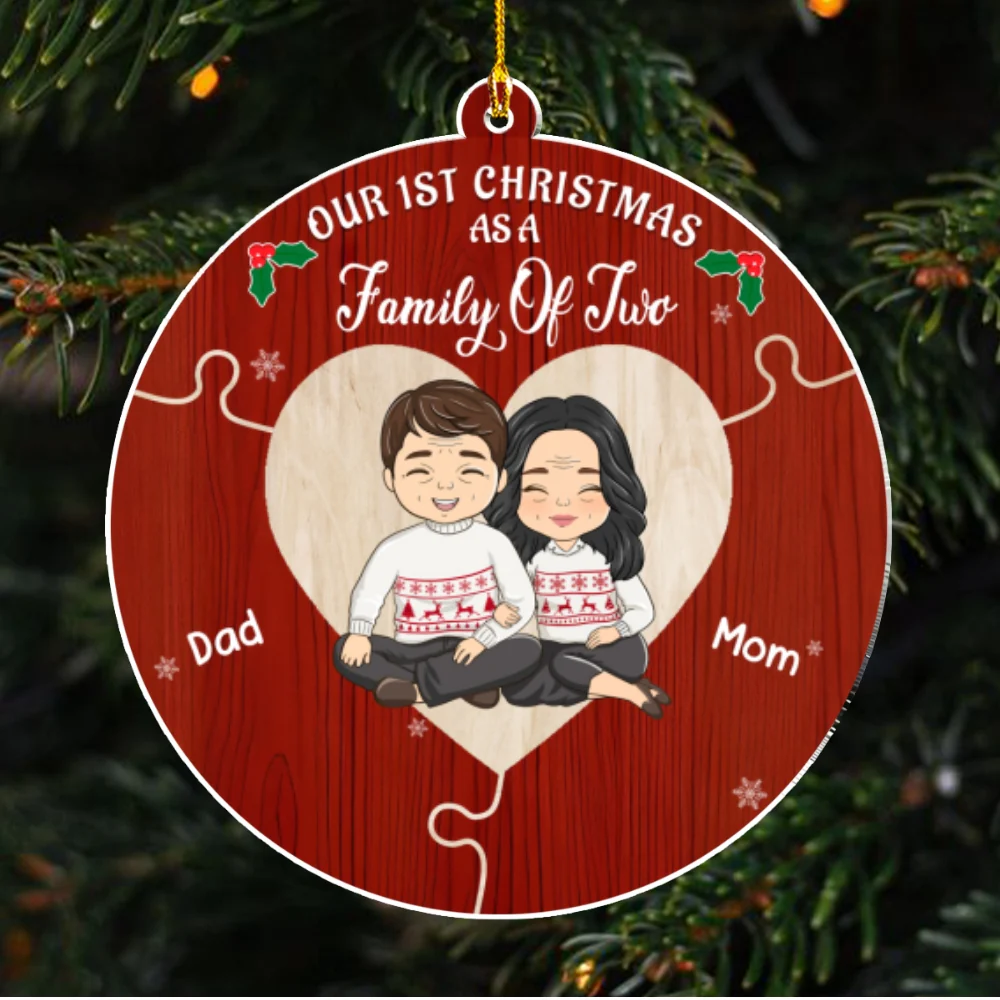 Together We Make A Family - Personalized Custom Acrylic Ornament - Image 5