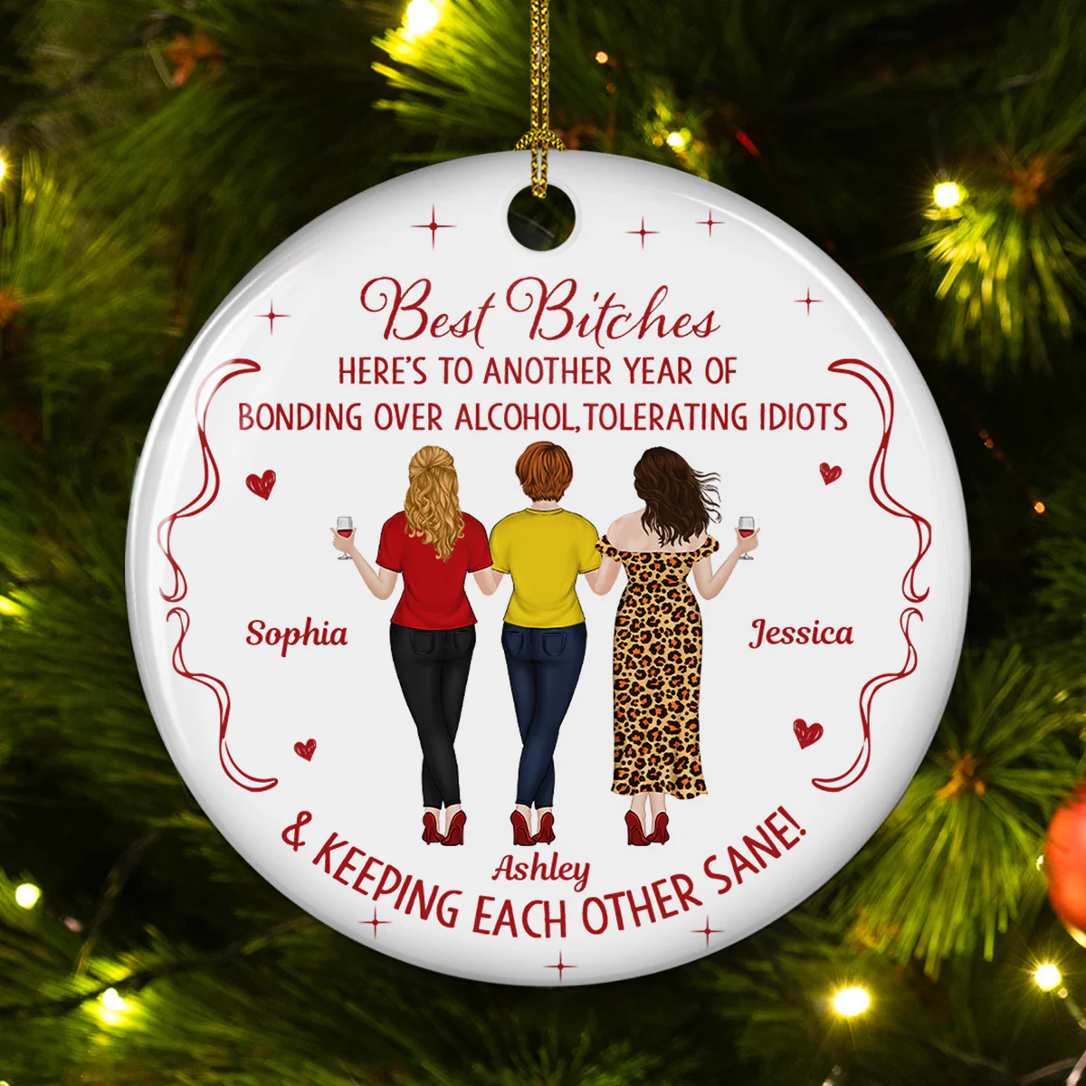 Tolerating Idiots Club - Personalized Custom Ceramic Ornament 