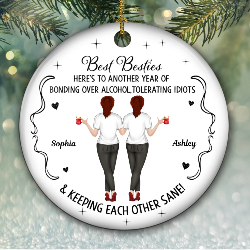 Tolerating Idiots Club - Personalized Custom Ceramic Ornament  - Image 5