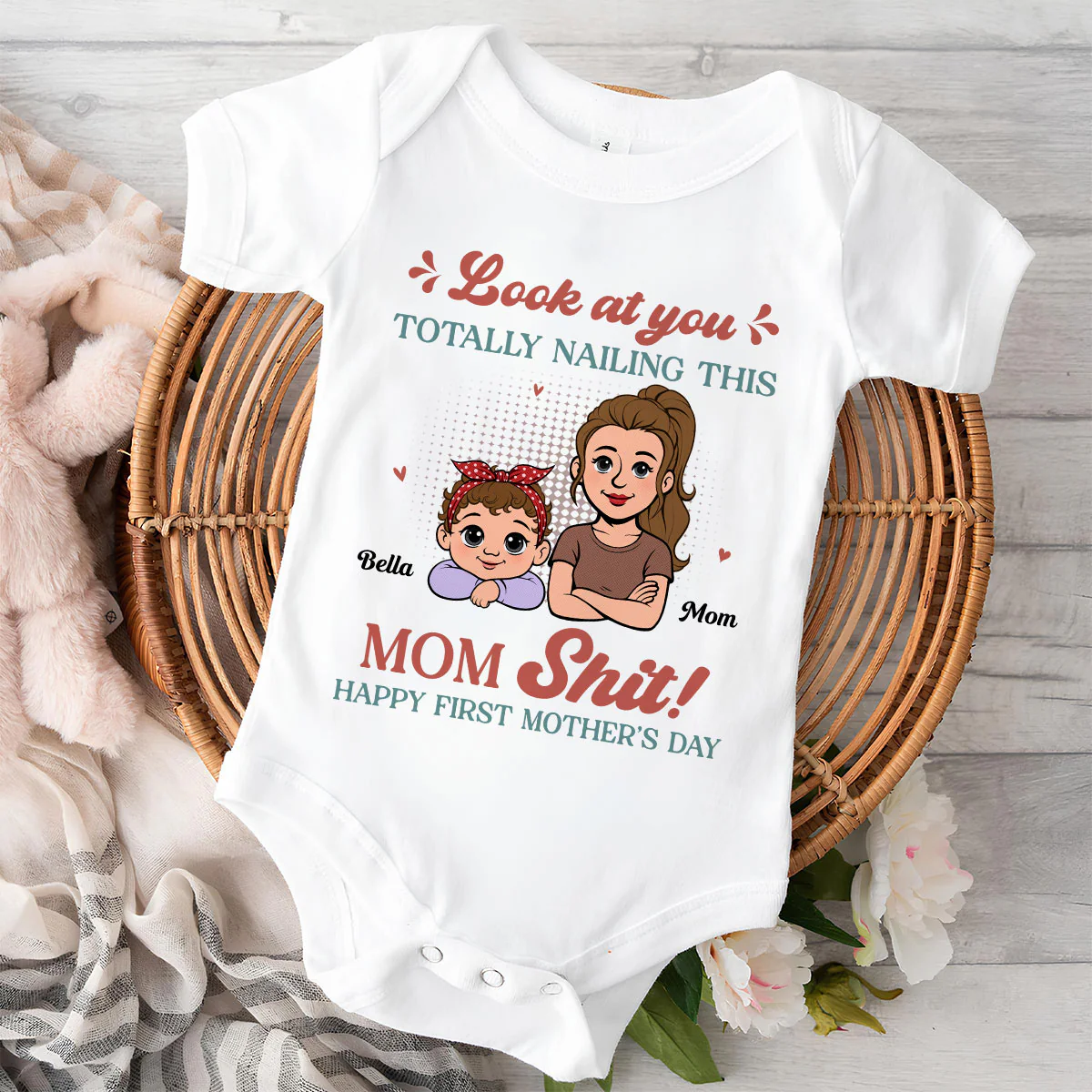 Totally Nailing This - Personalized Custom Baby Onesie - Image 2