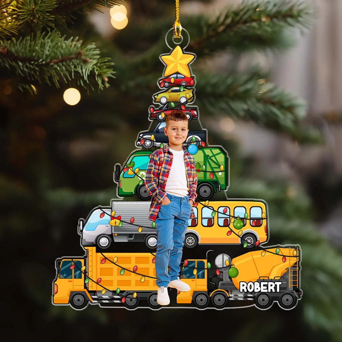 Toy World - Personalized Custom Acrylic Ornament - Image 3