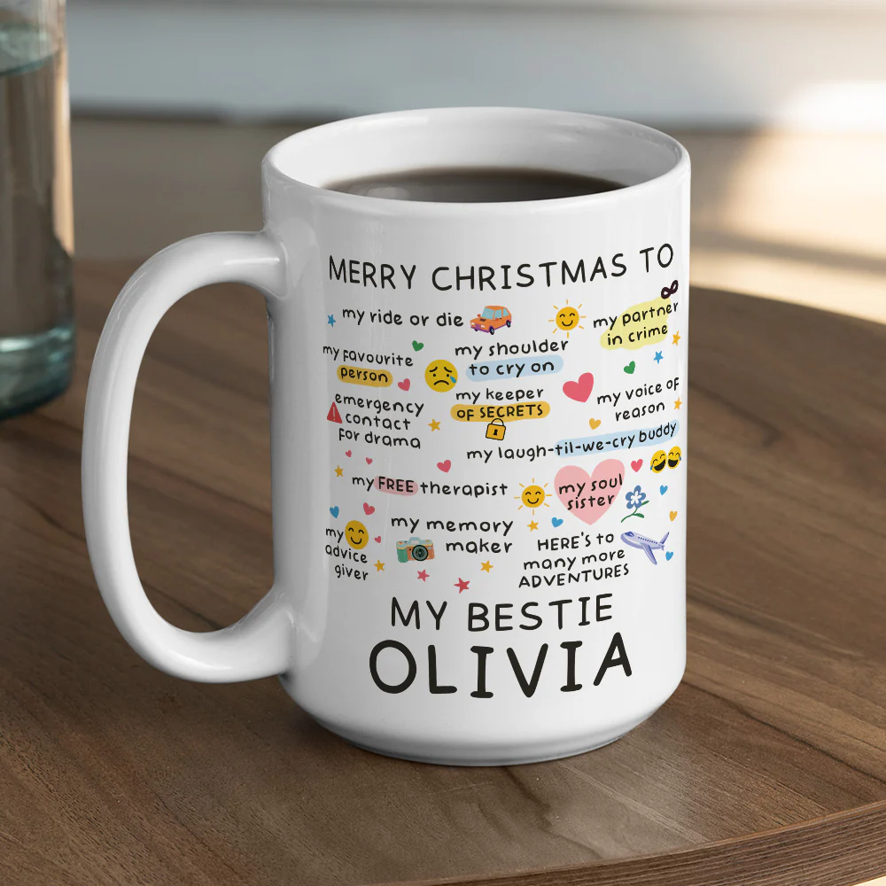 True Friends Are Rare - Personalized Custom Coffee Mug - Image 2