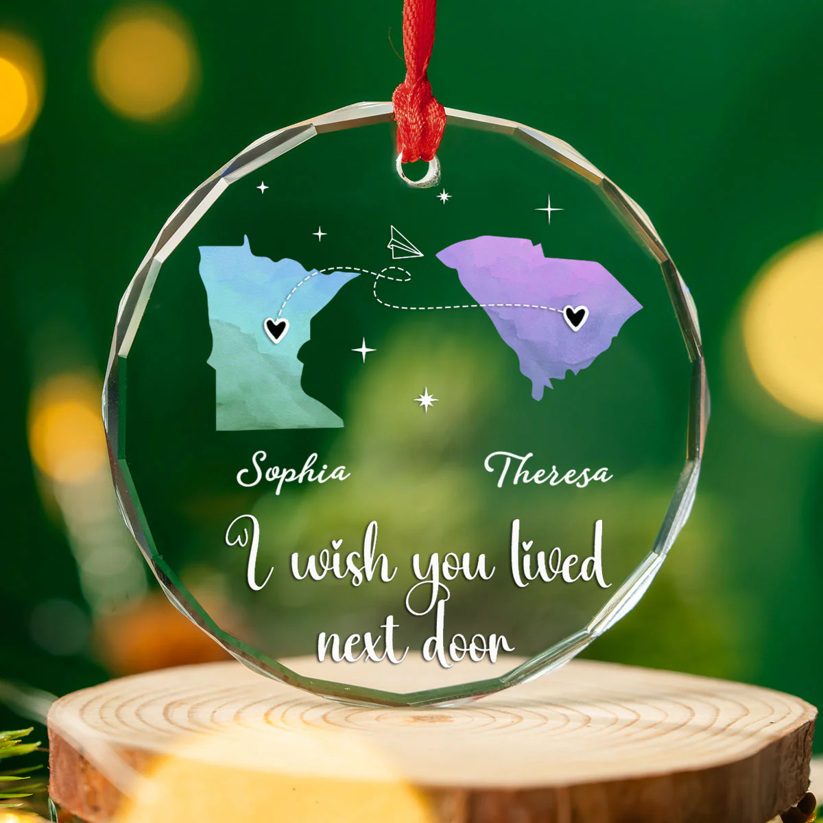 True Friendship Is A Precious Gift - Personalized Custom Glass Ornament - Image 2