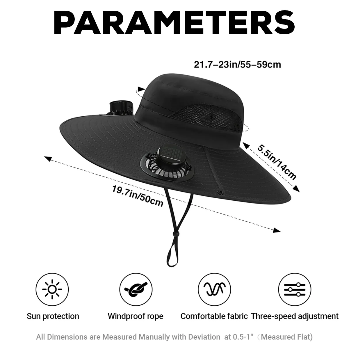 Truly A Queen Of Campers - Personalized Custom Solar Fan Hat - Image 5