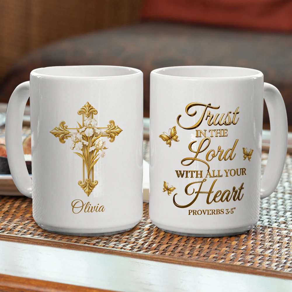 Trust In The Lord - Personalized Custom Coffee Mug - Image 5