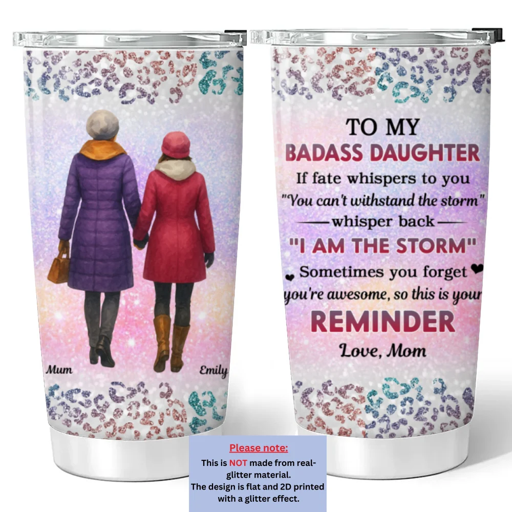 Two Generations One Heart - Personalized Custom Tumbler - Image 6