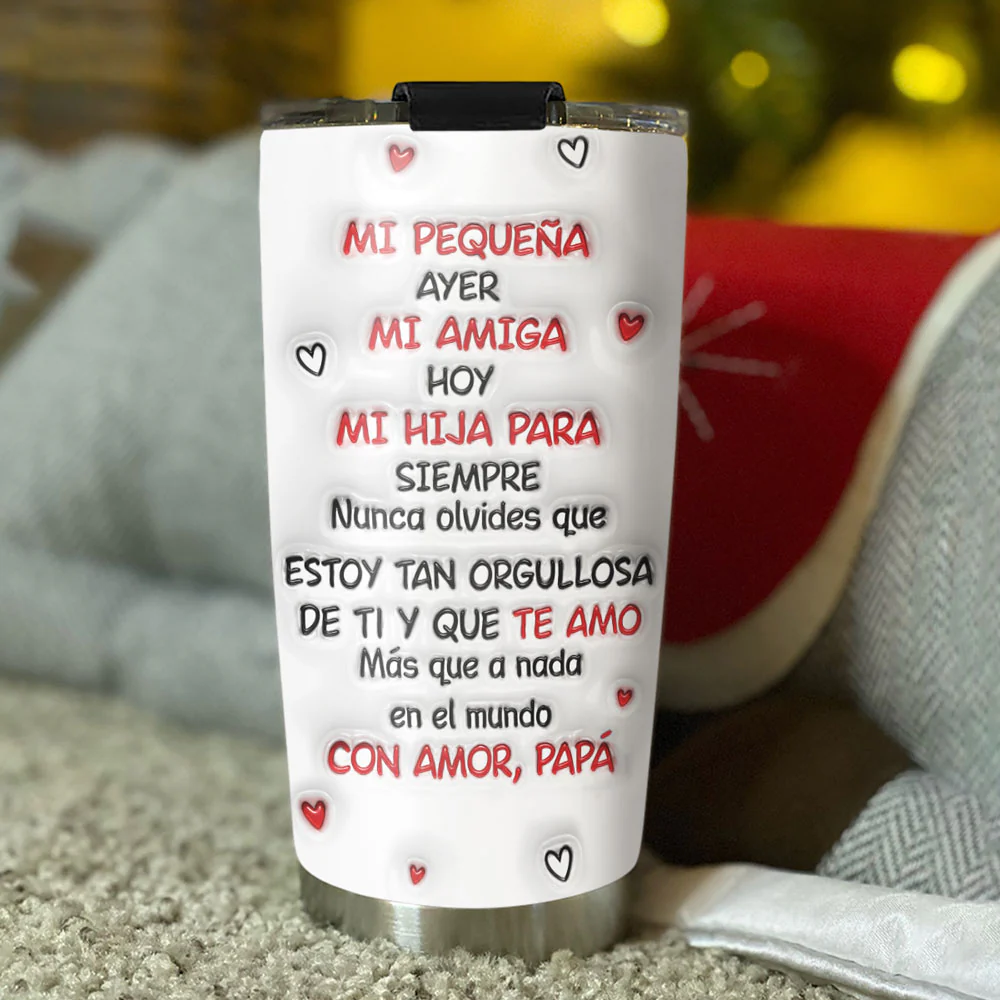 Un Abrazo de Papá - Vaso 3D Personalizado Efecto Inflado - Image 4