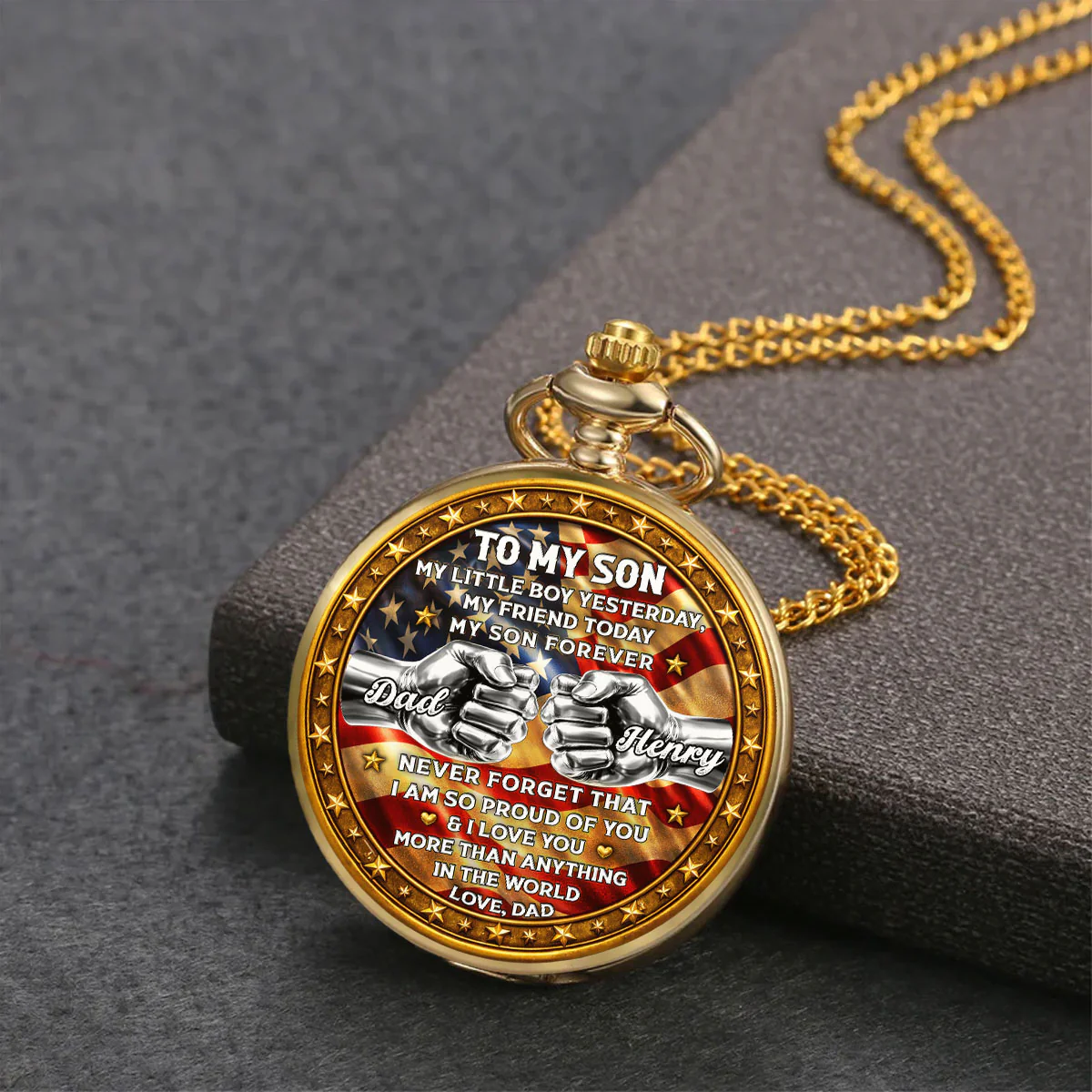 Unbreakable Bond - Personalized Custom Print Pocket Watch - Image 2