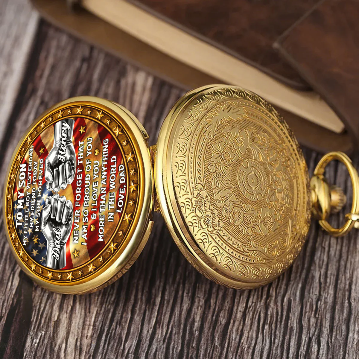 Unbreakable Bond - Personalized Custom Print Pocket Watch - Image 3