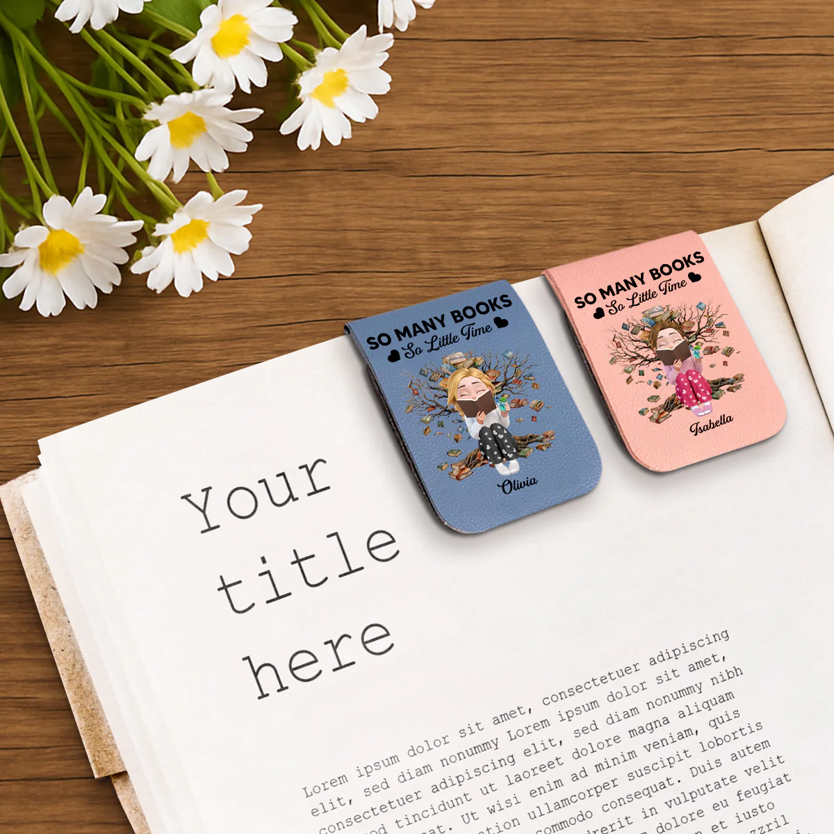Under The Book Tree - Personalized Custom Leather Bookmark - Image 4