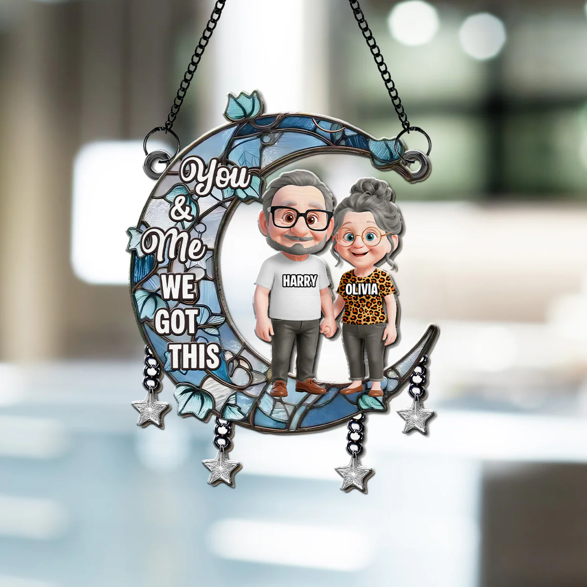 Under The Same Moon - Personalized Custom Suncatcher - Image 4