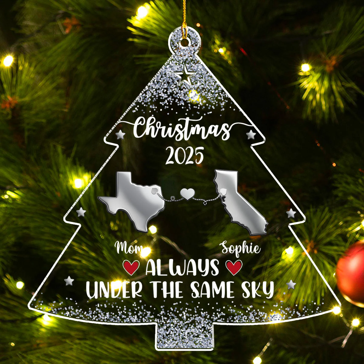 Under The Same Sky - Personalized Custom Acrylic Ornament - Image 2