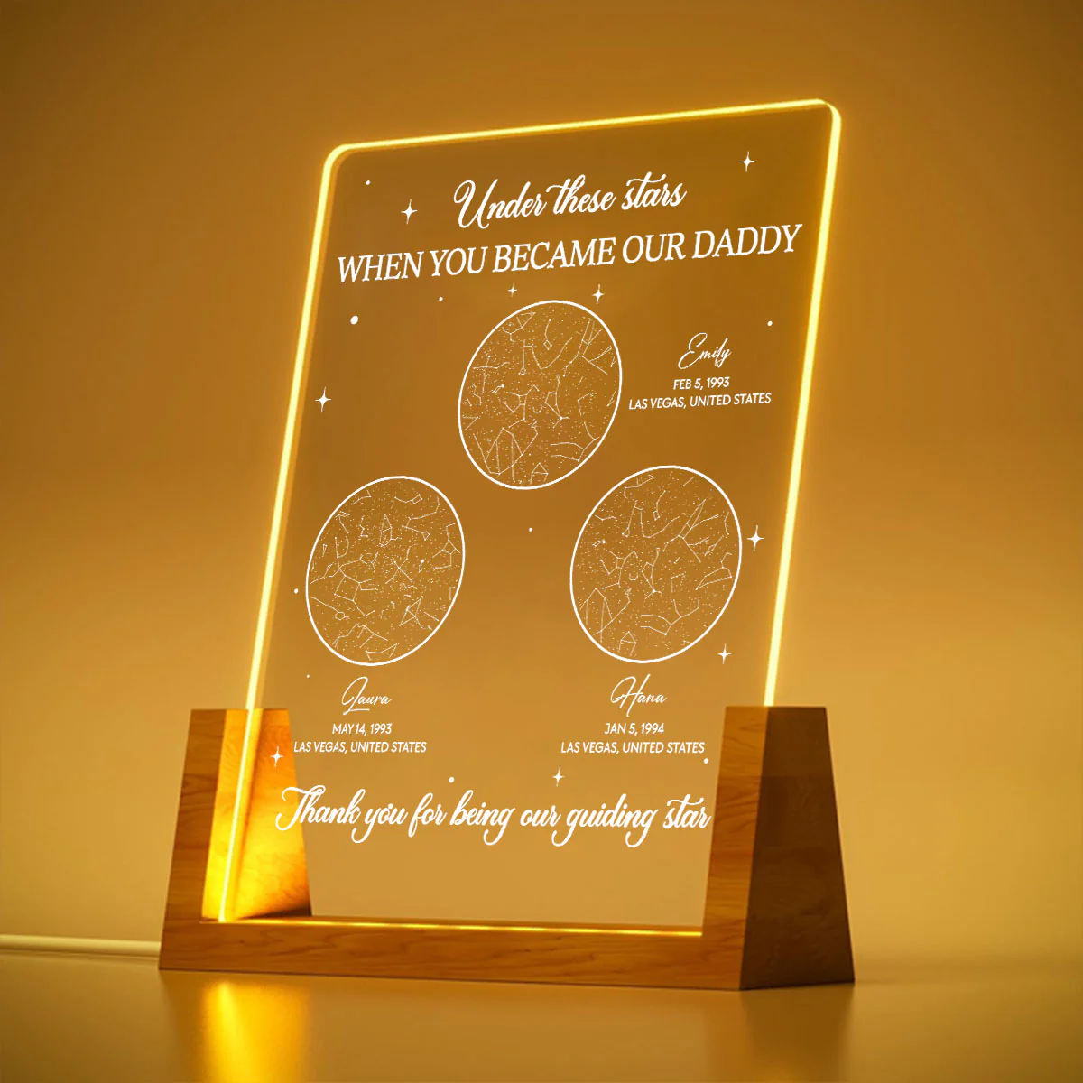 Under These Stars - Personalized Custom Night Light - Image 4