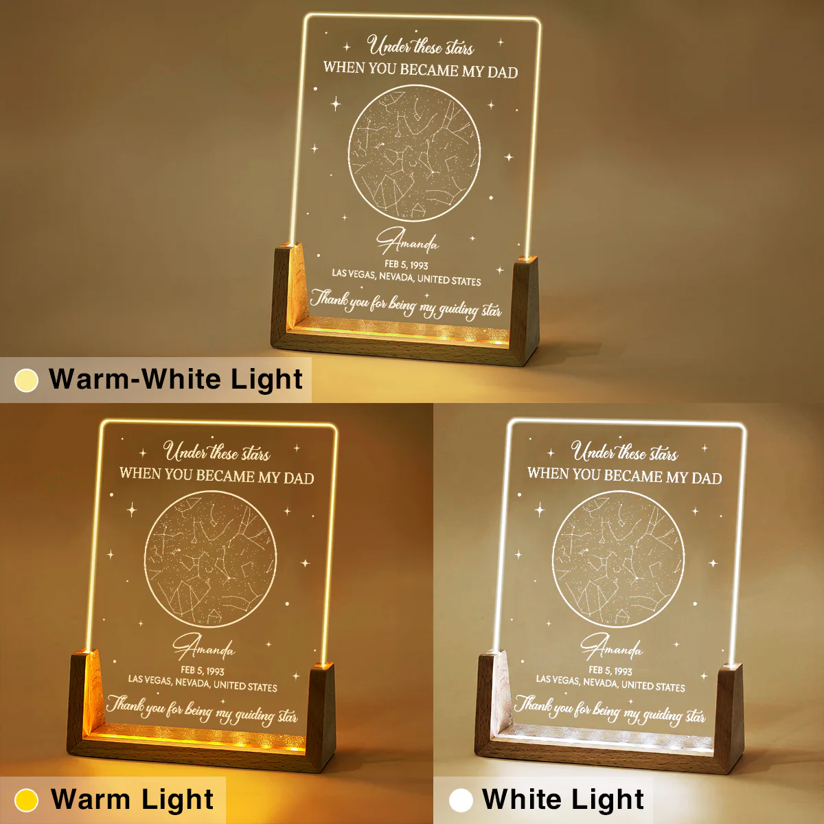 Under These Stars - Personalized Custom Night Light - Image 5