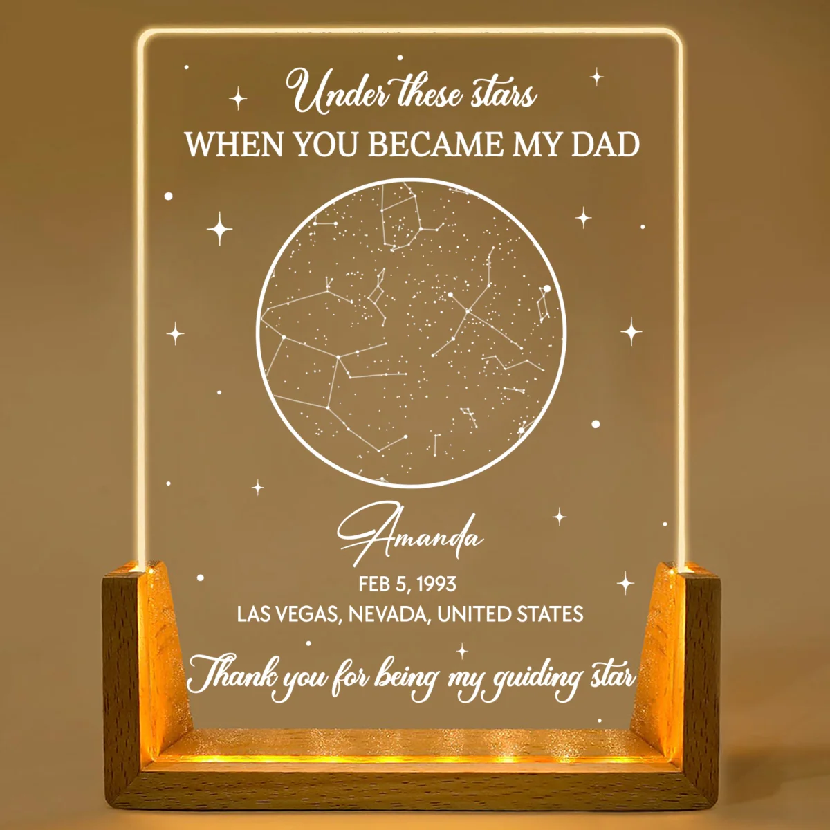 Under These Stars - Personalized Custom Night Light - Image 7