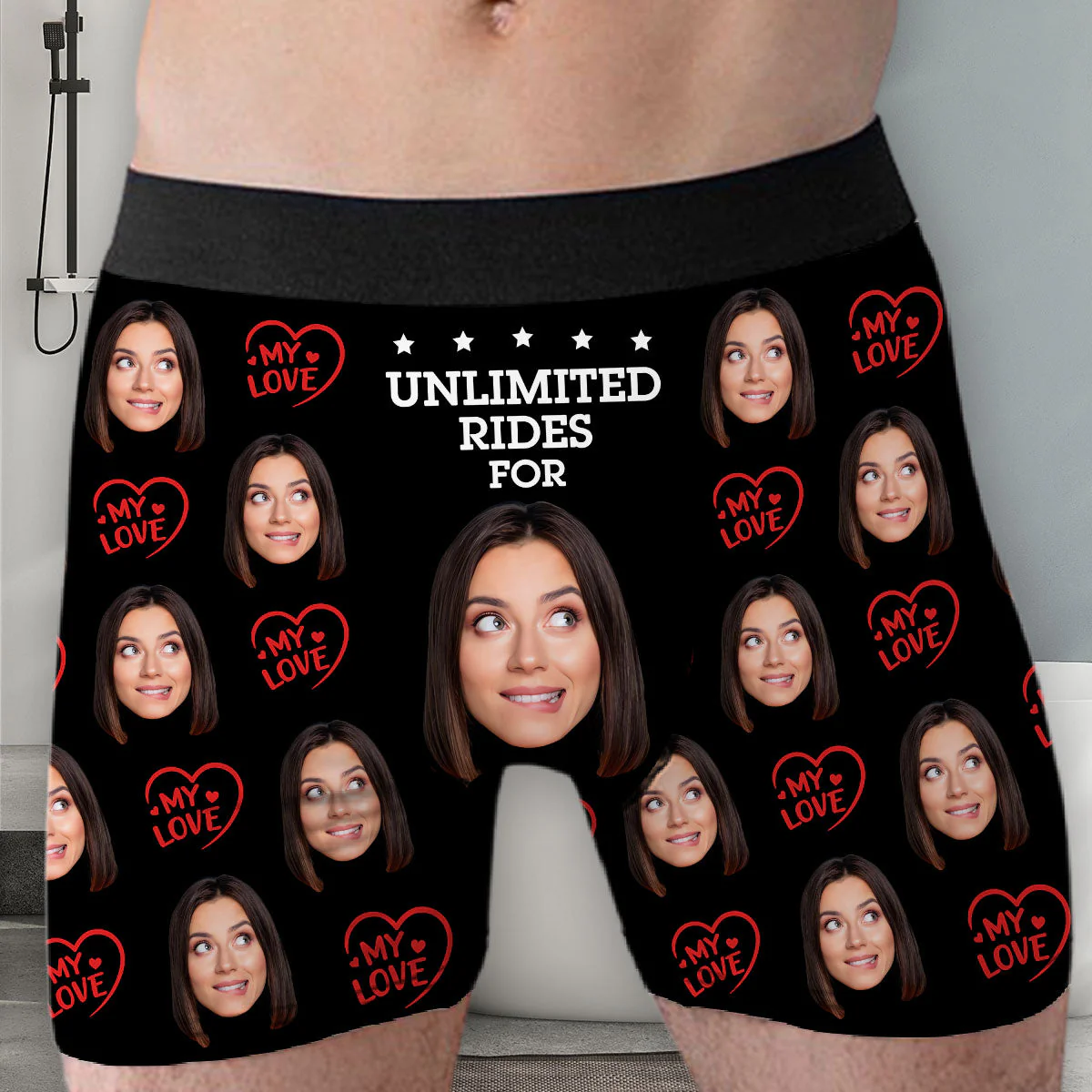 Unlimited Rides - Personalized Photo Men's Boxer Briefs - Image 3