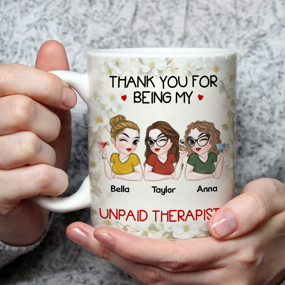 Unpaid Therapist - Personalized Custom Coffee Mug - Image 3