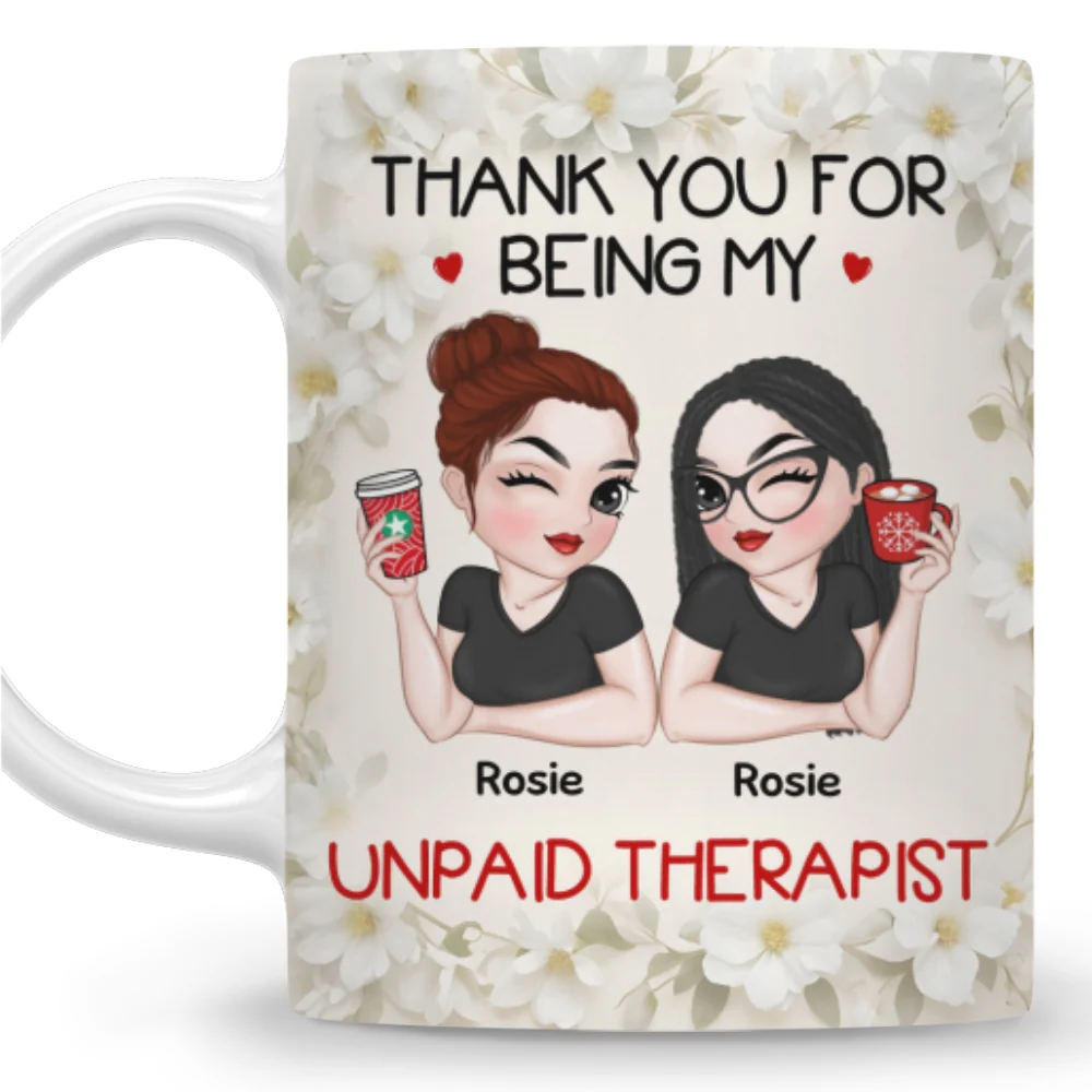 Unpaid Therapist - Personalized Custom Coffee Mug - Image 7