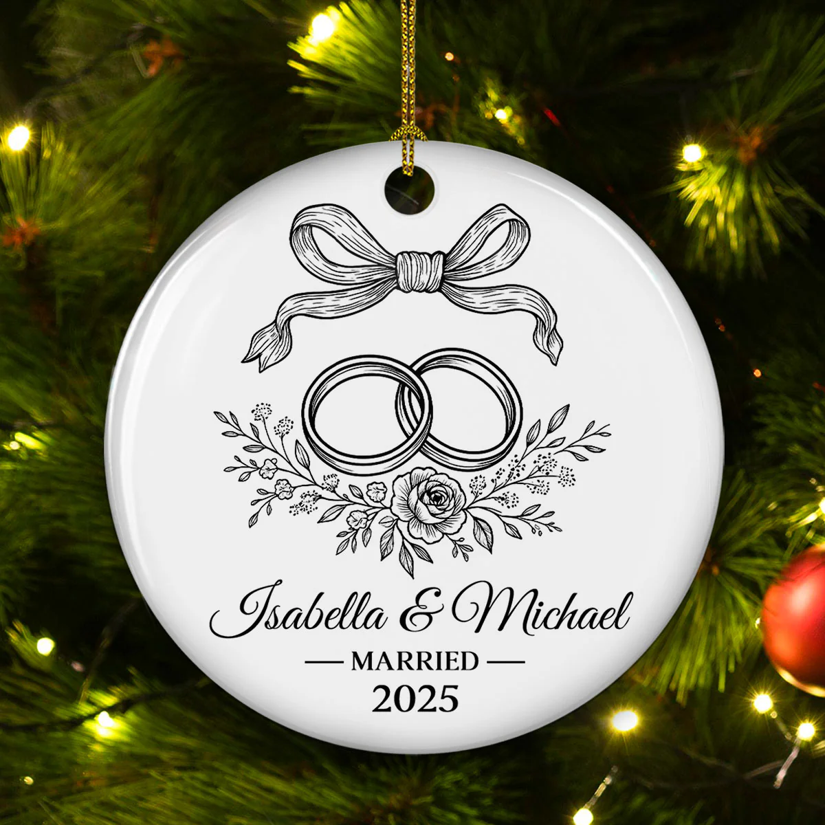 Us Being Us - Personalized Custom Ceramic Ornament - Image 3