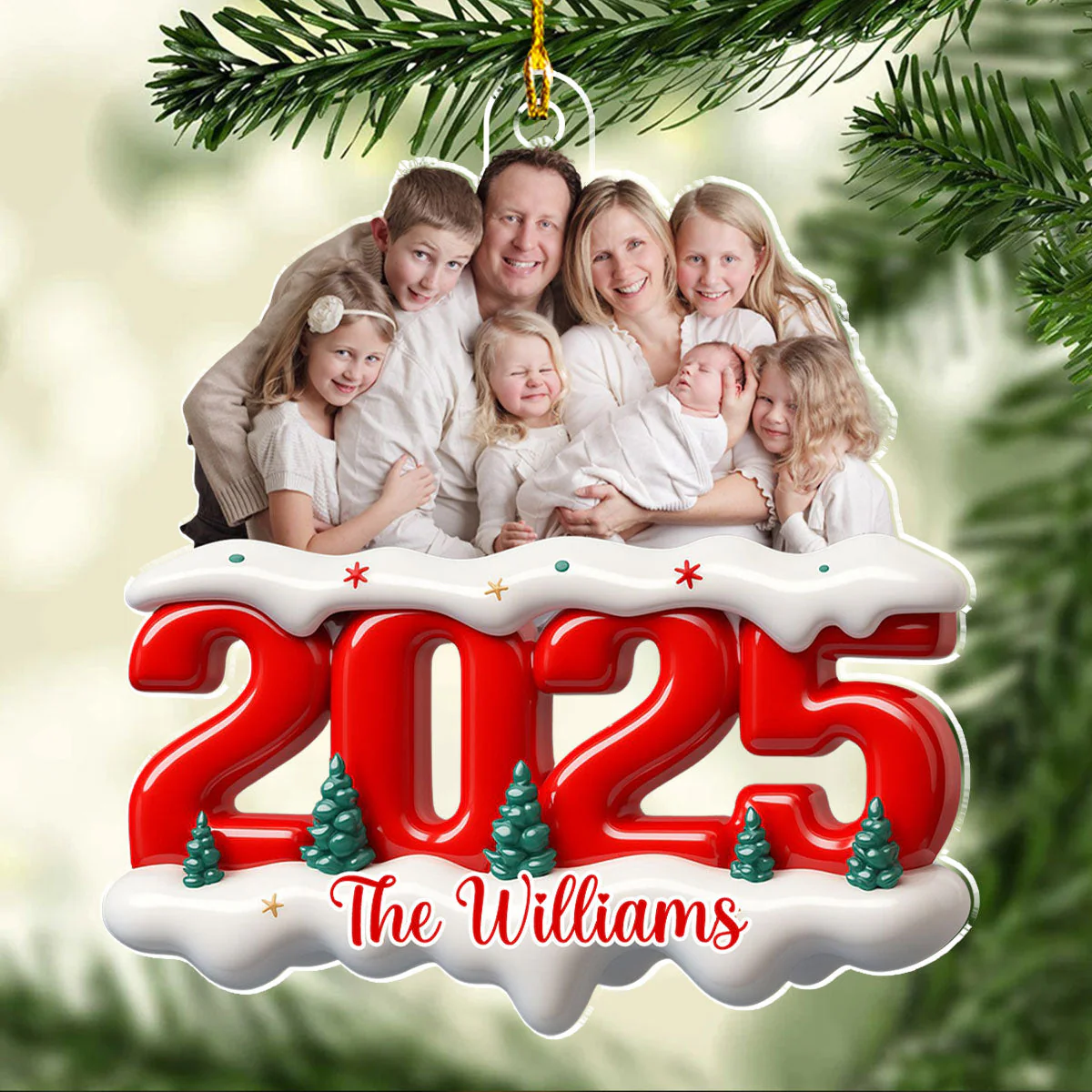 Us Forever Now - Personalized Custom 3D Effect Acrylic Ornament