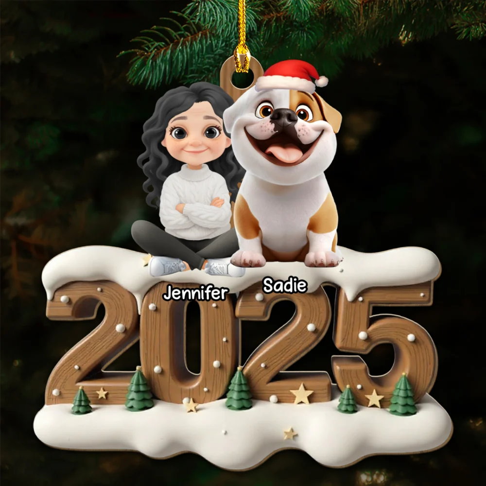 Us From This Year - Personalized Custom 3D Effect Wood Ornament - Image 5