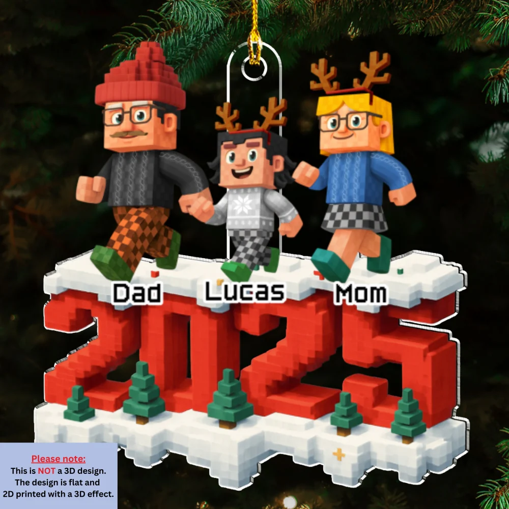 Us In This Year Extended Version - Personalized Custom 3D Effect Acrylic Ornament - Image 6