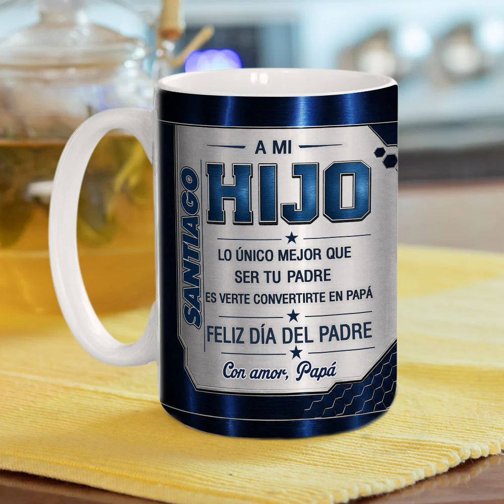 Verte Ser Papá - Taza Personalizada con Efecto 3D Inflado - Image 5