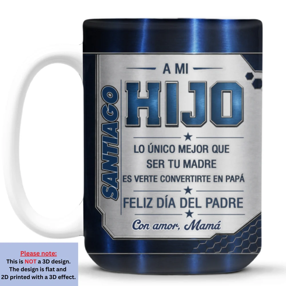 Verte Ser Papá - Taza Personalizada con Efecto 3D Inflado - Image 9