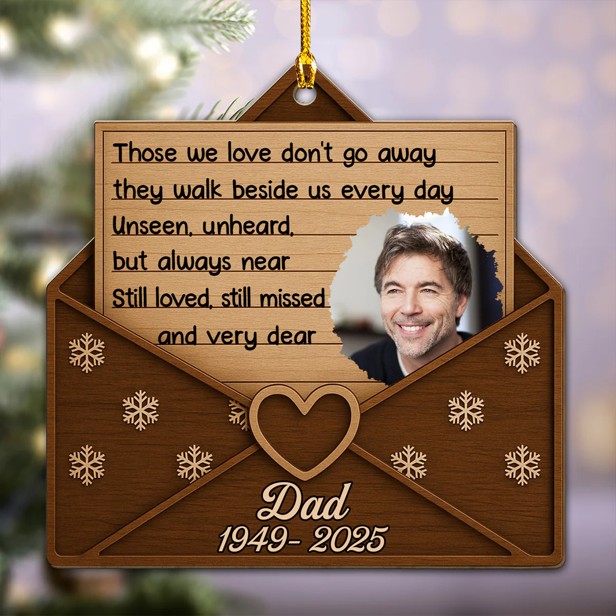 Very Dear - Personalized Custom Wood Ornament - Image 4