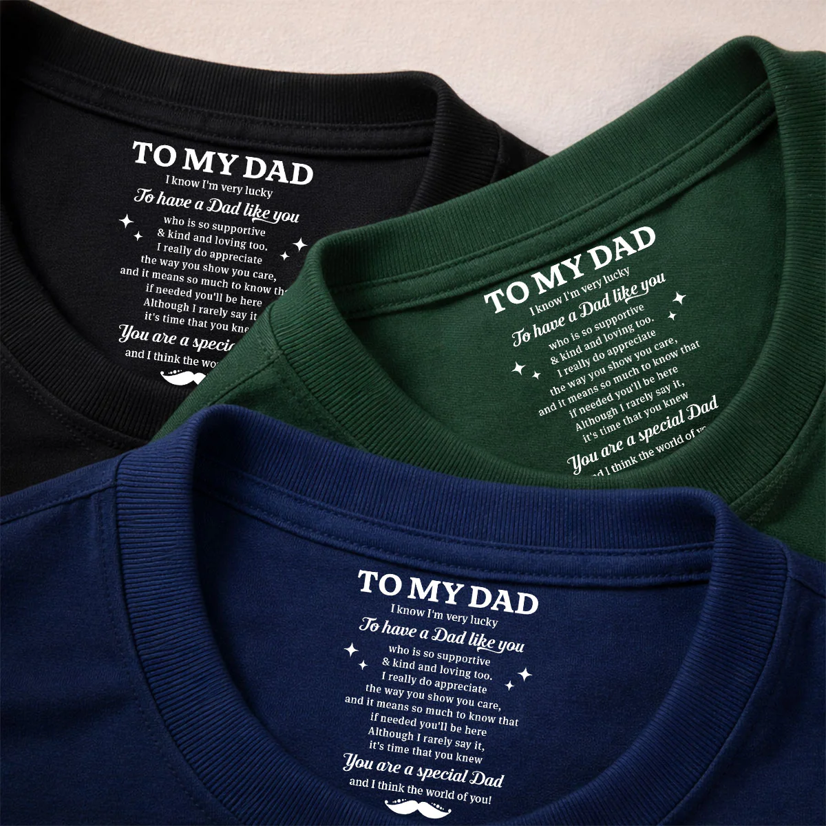 Very Lucky To Have You - Personalized Custom Inside Neck Print T-Shirt - Image 4