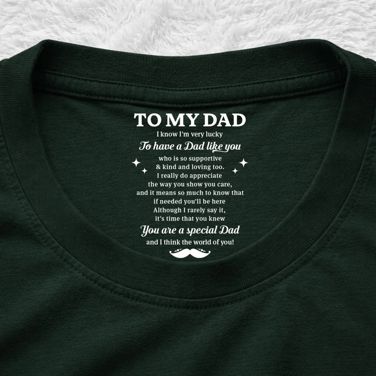 Very Lucky To Have You - Personalized Custom Inside Neck Print T-Shirt - Image 9