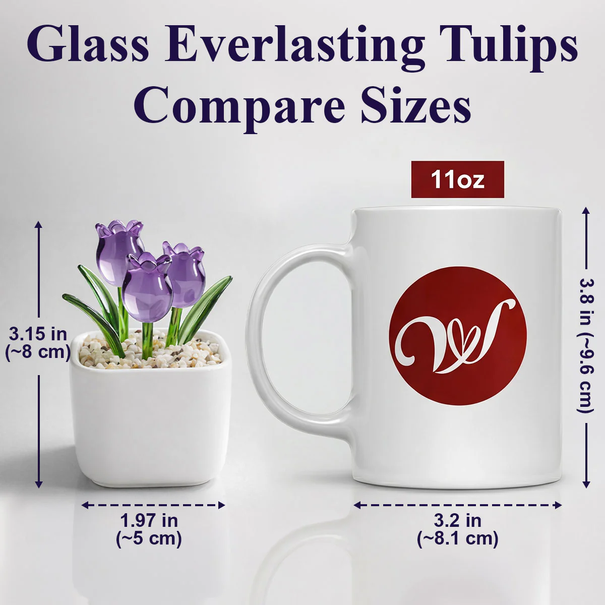 Vintage Couple Photo - Personalized Custom Glass Everlasting Tulips - Image 4