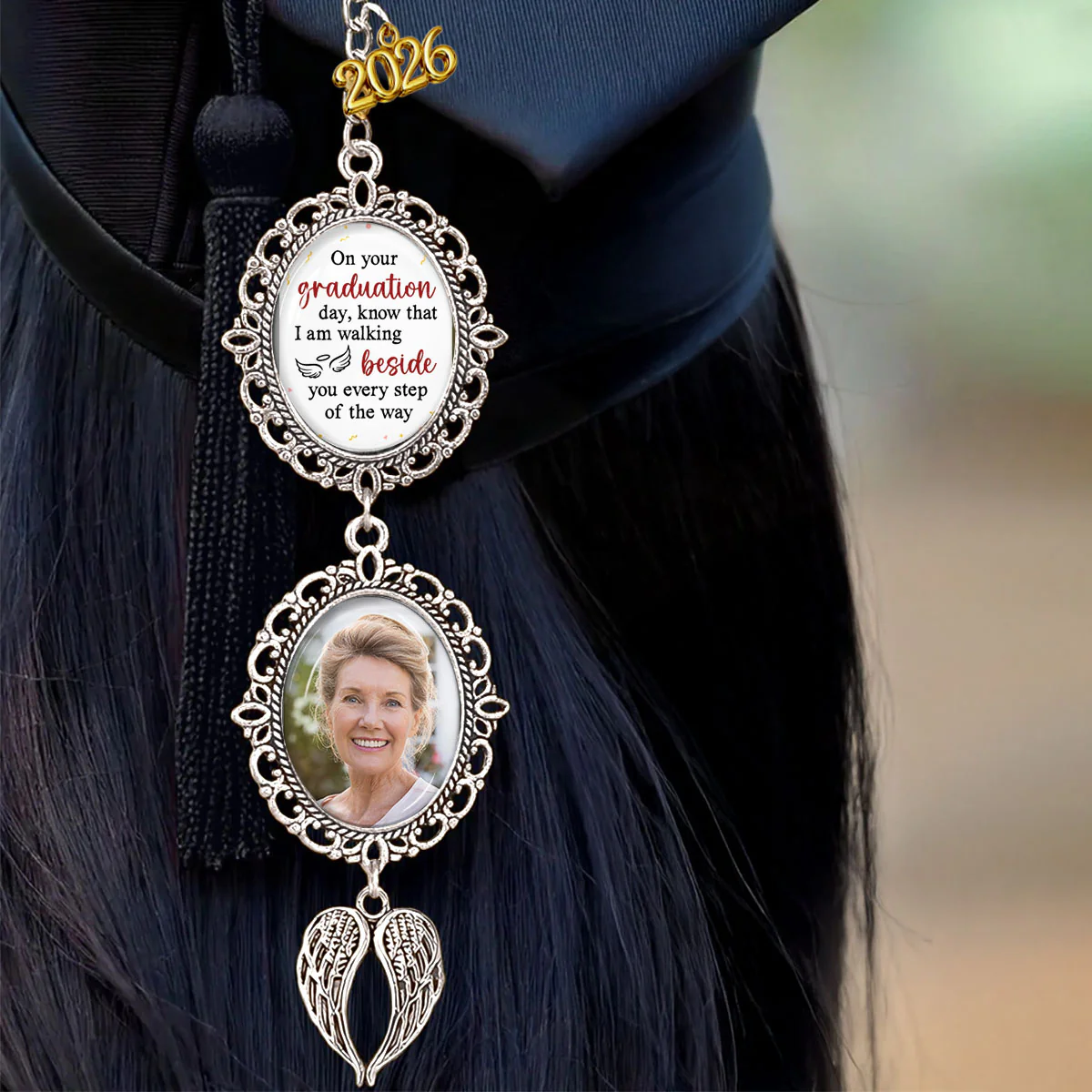 Walking Beside You Every Step - Personalized Custom Graduation Tassel - Image 4