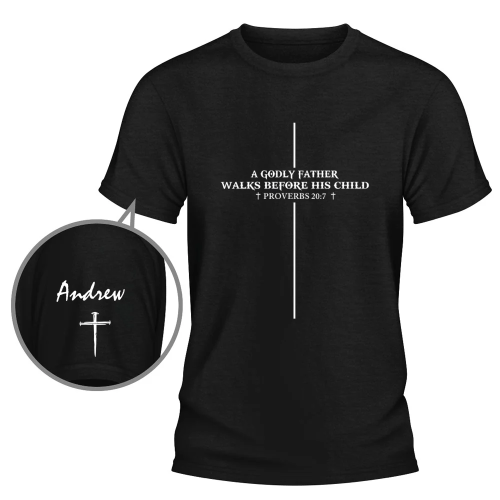 Walks Before His Children - Personalized Custom Shirt With Design On Sleeve - Image 7