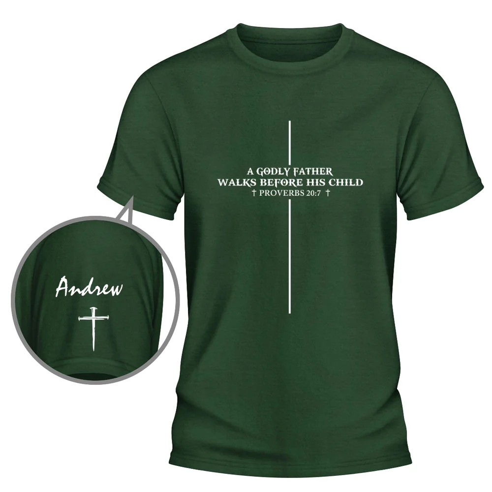 Walks Before His Children - Personalized Custom Shirt With Design On Sleeve - Image 9