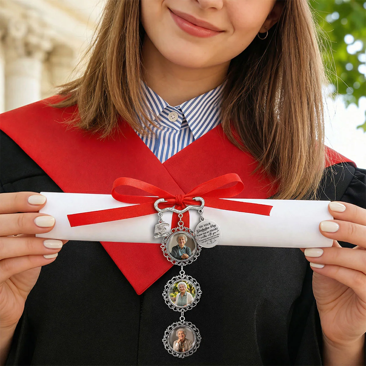 Walks With You - Personalized Custom Graduation Tassel Pin - Image 5