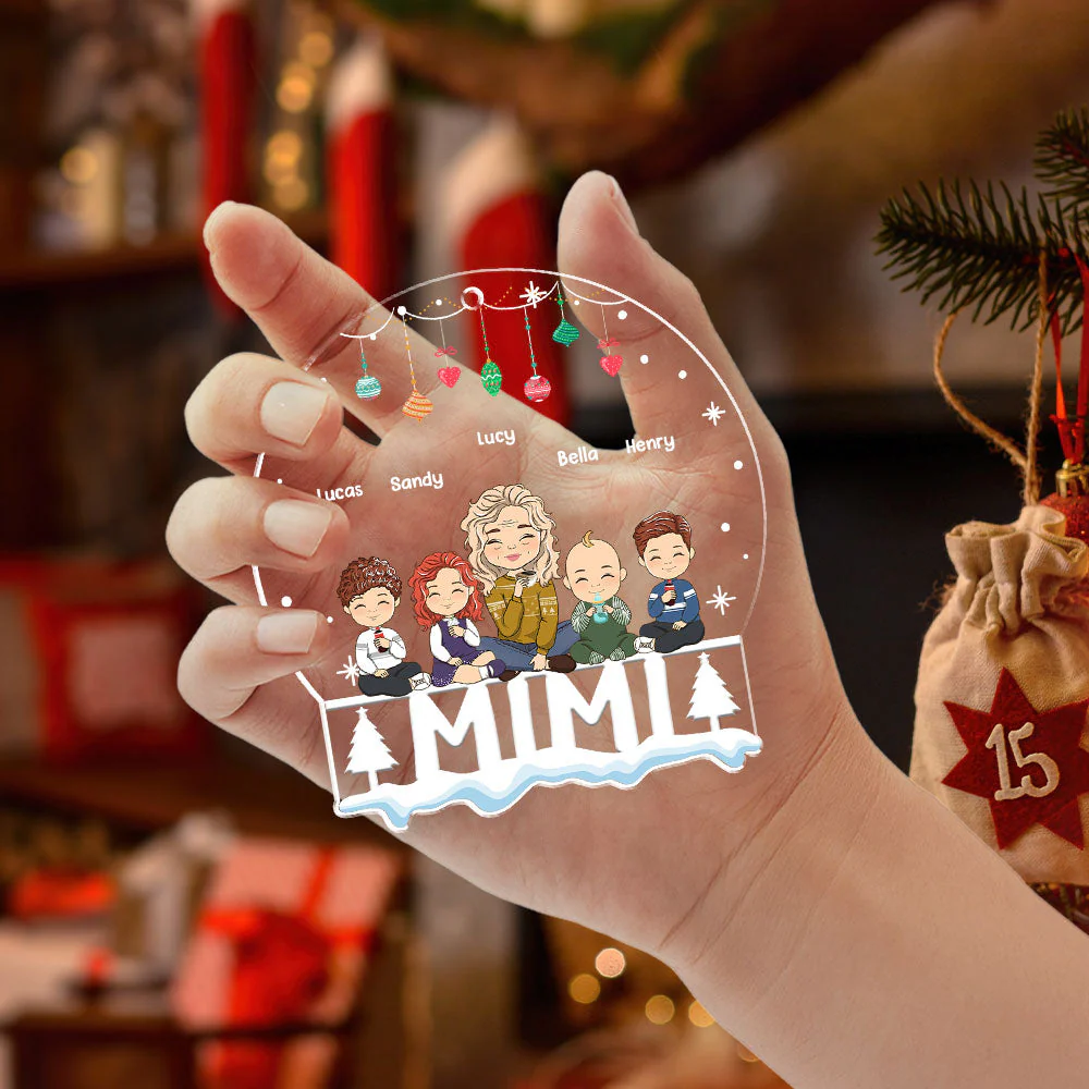 Warmly Christmas - Personalized Custom Acrylic Ornament - Image 5